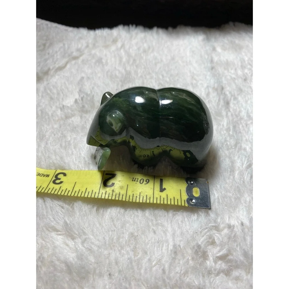 Elephant with a fish on‎ his mouth jade figurine